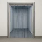 Cortinas de tiras PVC en acceso de cuarto frio