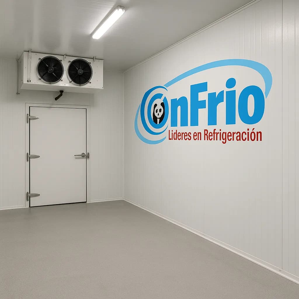 Interior de un cuarto frío industrial para alquiler